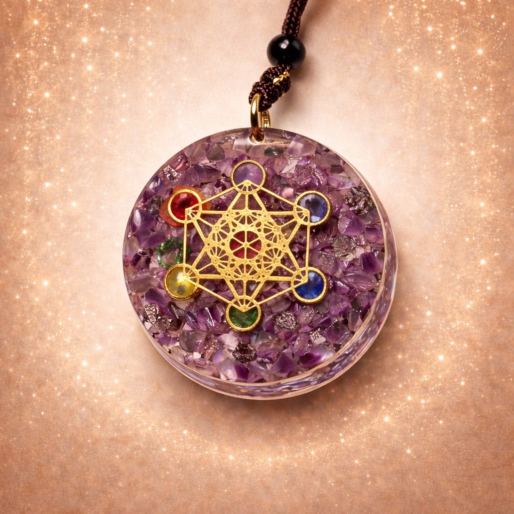 Pendentif Bleu Mince Metatron